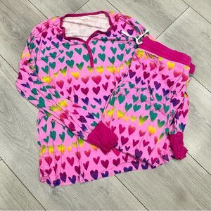 Little Sleepies Pink Heart  Pajama Set